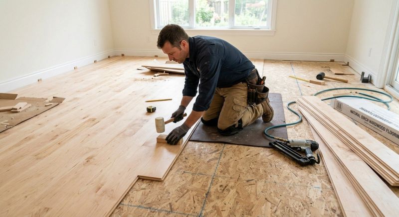 Birch Floor Installation in Pickerington, OH