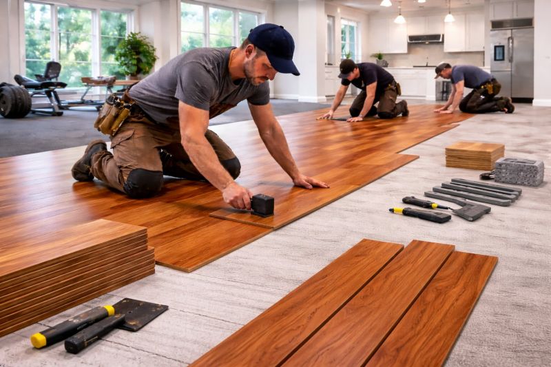 Cherry Floor Installation in New Albany, OH
