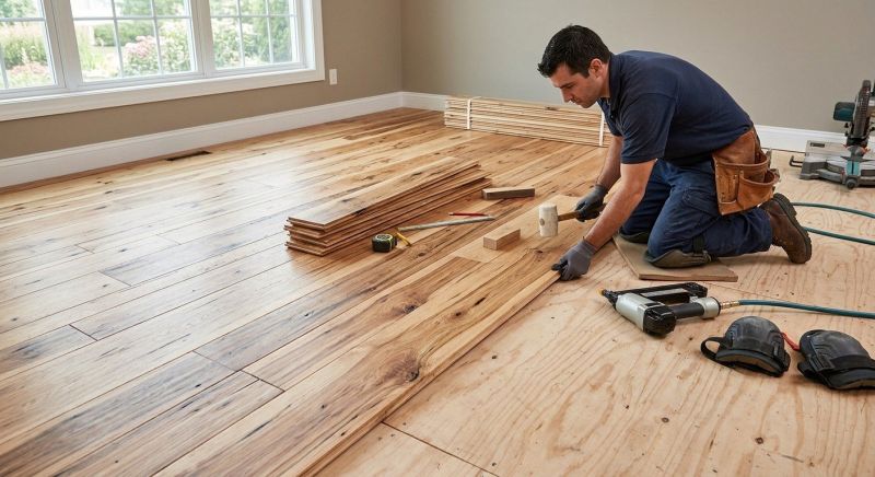 Hickory Floor Installation in Pickerington, OH