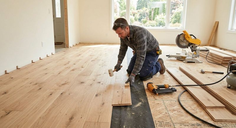 Oak Floor Installation in Ashville, OH