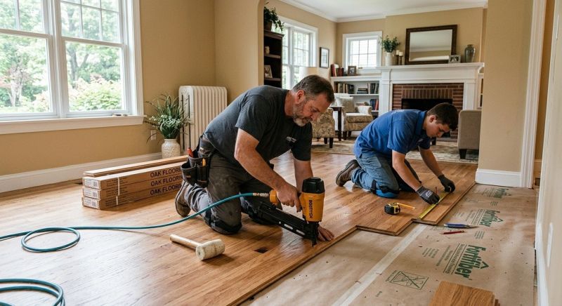Oak Floor Installation in Lancaster, OH