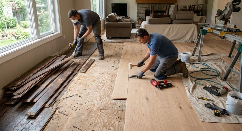 Oak Floor Replacement in Pickerington, OH