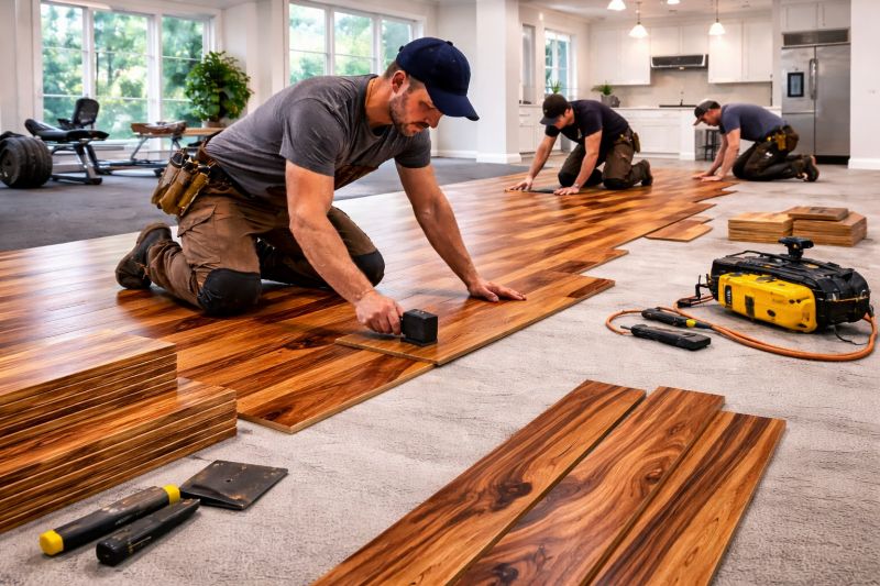 Teak Flooring Installation in Pickerington, OH
